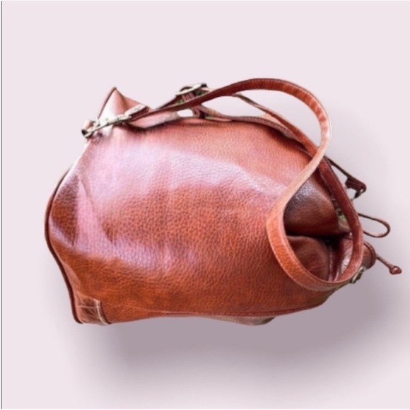 Designer Bag Leather Drawstring Vintage Handbag - Picture 7 of 10